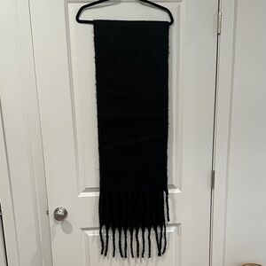 Steve Madden Black Scarf with Fringe